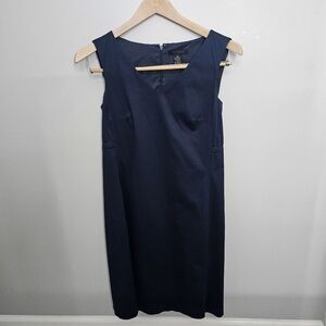 The Limited Dark Blue V-Neck Midi Dress